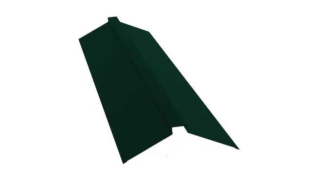Планка конька плоского 115х30х115 0,45 Drap RAL 6005 зеленый мох