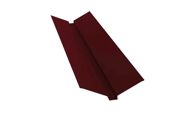 Планка ендовы верхней 115х30х115 0,5 Satin RAL 3011 коричнево-красный