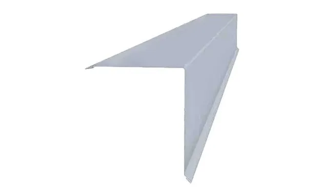 Планка конька односкатной кровли 160x160 0,45 PE с пленкой RAL 9006 бело-алюминиевый