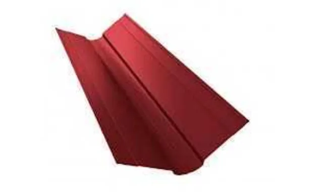 Планка ендовы верхней фигурной 100x100 0,45 PE RAL 3011 коричнево-красный