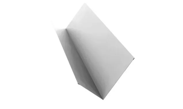 Планка примыкания 90х140 0,5 Satin с пленкой RAL 9006 бело-алюминиевый