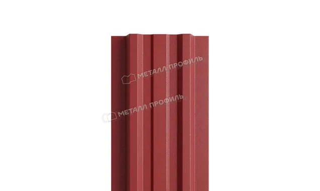 Штакетник Металл Профиль LАNE-T 0,45 VikingMP® RAL3011 Коричнево-красный