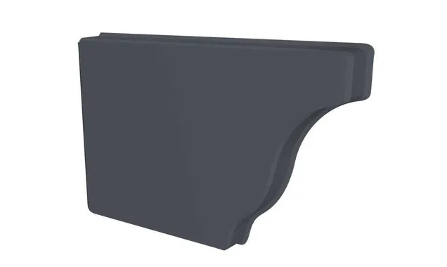 Заглушка желоба левая Vortex Lite Matt 130мм RAL 7024