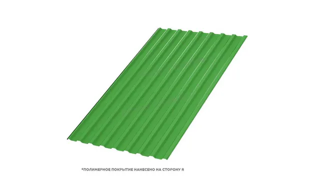 Профлист Металл Профиль МП20 0.5 NormanMP RAL 6018 Желто-зеленый B