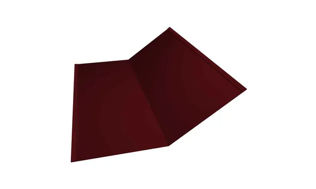 Планка ендовы нижней 300х300 0,45 PE-Double с пленкой RAL 3005 красное вино