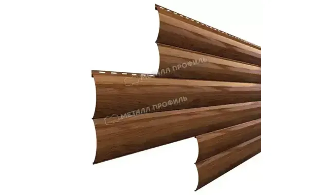 Металлический сайдинг Woodstock-В Металл-Профиль ECOSTEEL Мореный Дуб 28х330
