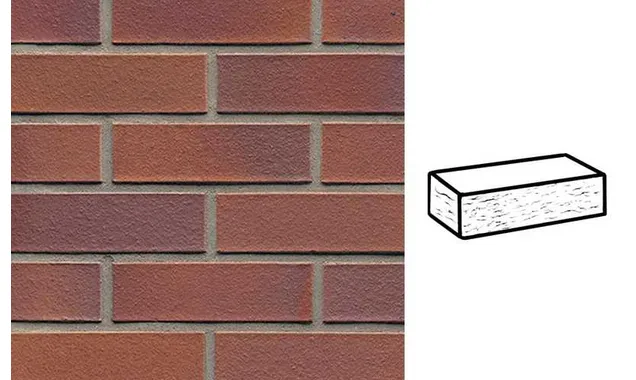 Кирпич клинкерный Muhr 04 Rotbraun-bunt рустик, 240х55х71 мм