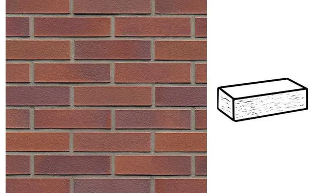 Кирпич клинкерный Muhr 04 Rotbraun-bunt рустик, 290х90х71 мм