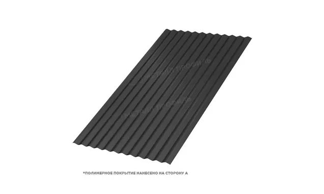 Профлист Металл Профиль МП18 0.5 VALORI Darkgrey, Темно-серый B