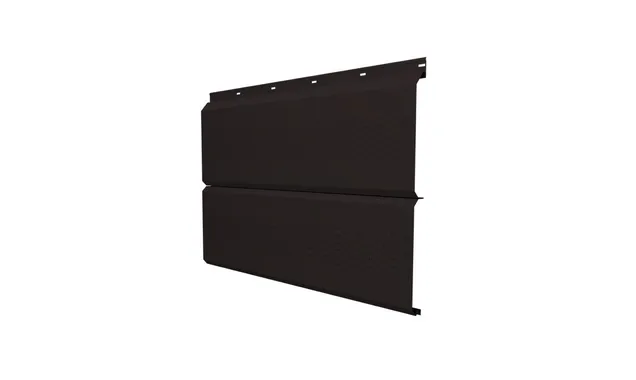 Софит ЭкоБрус с перфорацией 0,345 Grand Line 0,45 Drap с пленкой RAL 9005 черный