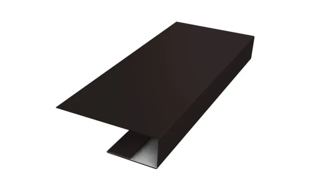 J-Профиль 12мм 0,45 Drap RAL 9005 черный (2,5м)