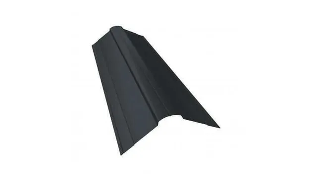 Планка ендовы верхней фигурной 150x150 0,5 GreenCoat Pural BT, matt RR2Н3 (RAL 7016 антрацитово-серый)