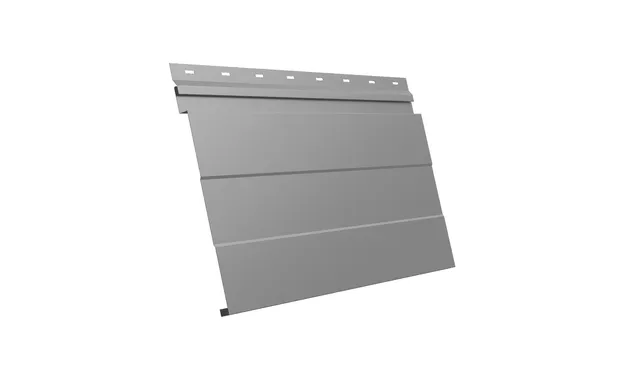 Металлический сайдинг Grand Line Фасадная панель 0.5 мм Satin с пленкой RAL 7004 сигнальный серый