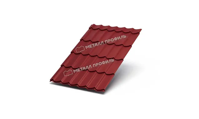 Металлочерепица Металл-Профиль Ламонтерра XL 0,45 VikingMP® RAL 3011 Коричнево-красный