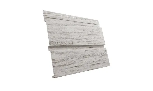 Металлический сайдинг Grand Line Квадро брус 0.45 мм Print Elite с пленкой Snow Wood