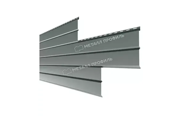 Металлический сайдинг Lбрус-XL Металл-Профиль ПЭ RAL 7005 Мышиный 14х335