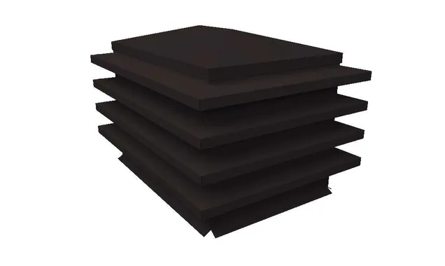Дымник на трубу елка 1030х380мм 0,5 Satin с пленкой RAL 9005 черный