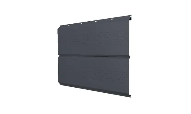 Софит ЭкоБрус new c перфорацией 0,45 Lite PE RAL 7024 мокрый асфальт