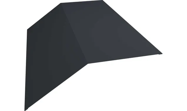 Планка конька плоского 145х145 0,45 Drap RAL 7016 антрацитово-серый