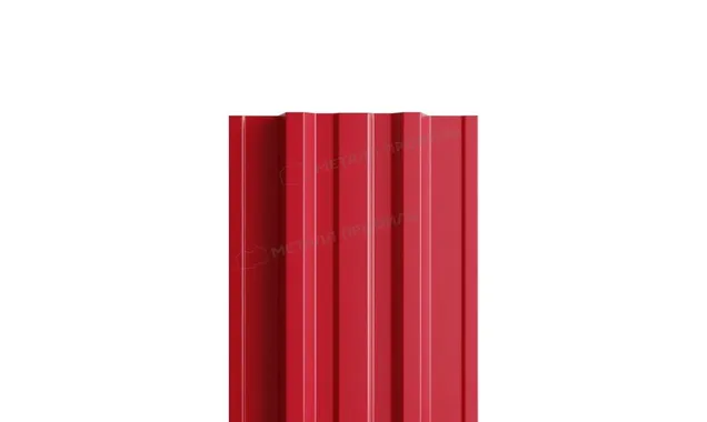 Штакетник Металл Профиль TRAPEZE-T 0,45 Полиэстер RAL3003 Красный рубин