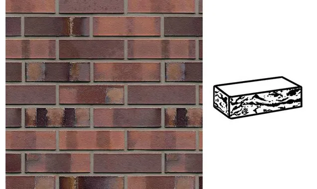 Кирпич клинкерный Muhr 04 S Rotbraun-bunt Spezial готик, 240х55х71 мм