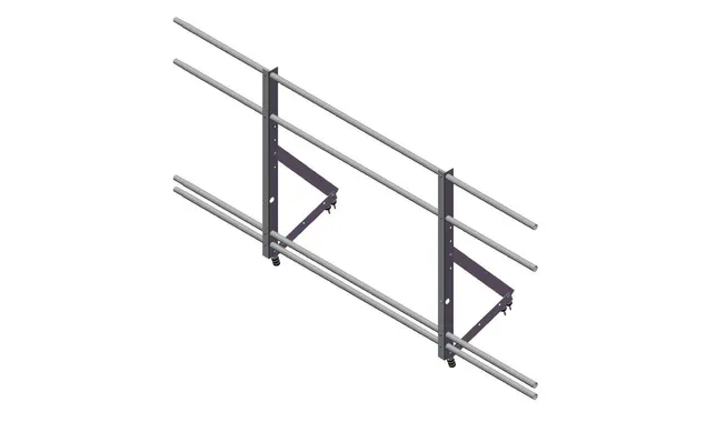 Ограждение кровельное со снегозадерж. Optima 0,9х2м RAL8017