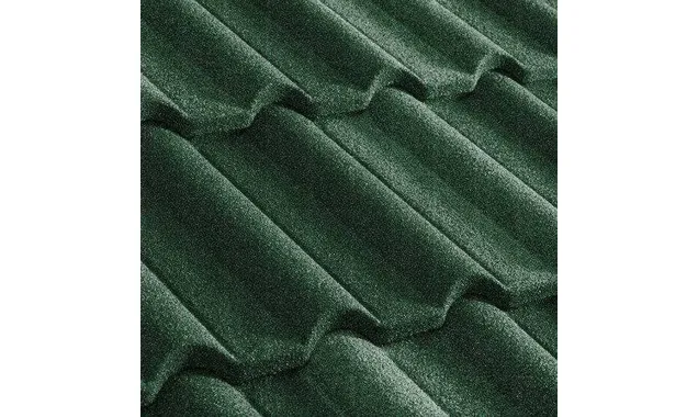 Композитная черепица Метротайл (Metrotile) серия Gallo, цвет зеленый, 1315х418 мм