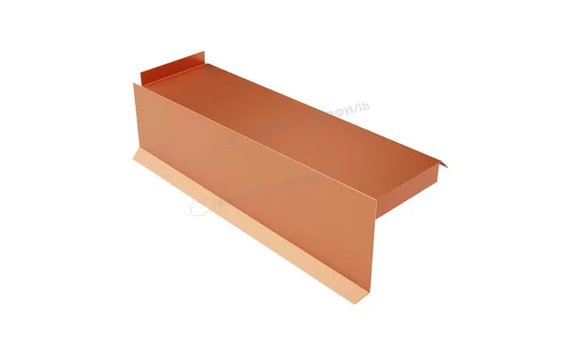Планка сегментная торцевая левая 400 мм (AGNETA-20-Copper\Copper-0.5)