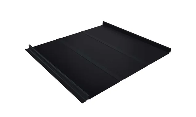 Фальцевая кровля Кликфальц Line Grand Line 0,5 GreenCoat Pural BT, matt RR 33 Черный