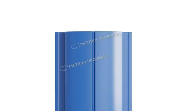 Штакетник Металл Профиль ELLIPSE-T 0,45 Полиэстер RAL5005 Синий насыщенный