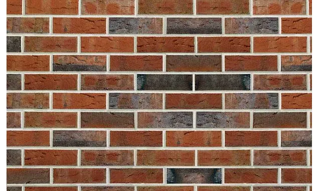 Кирпич клинкерный пустотелый ABC 0858 Grafschafter rot-kohlebrand wasserstrich, 240х115х71 мм