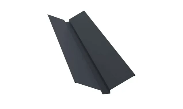 Планка ендовы верхней 115х30х115 0,5 Satin с пленкой RAL 7016 антрацитово-серый