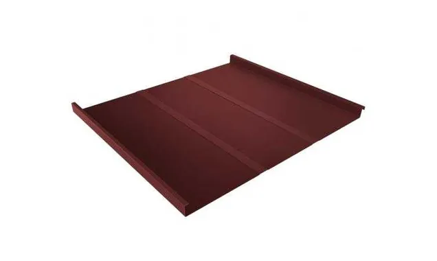 Фальцевая кровля Фальц двойной стоячий Line Grand Line 0,45 Полиэстер RAL 3009 Оксидно-Красный