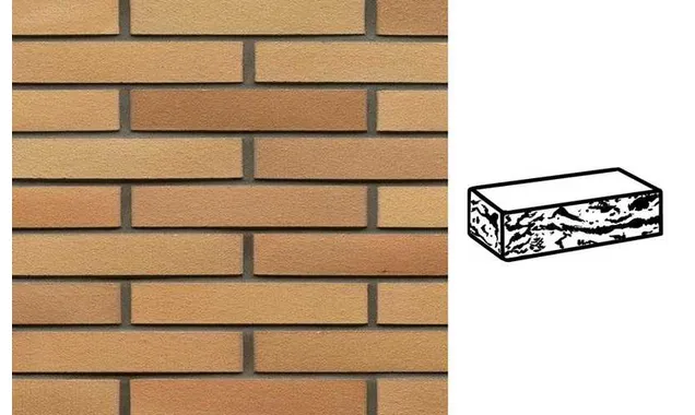 Кирпич клинкерный Muhr 06 Hellbraun-bunt готик, 290х90х52 мм