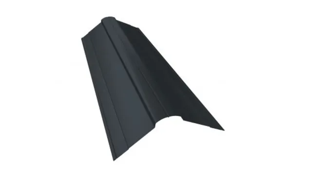 Планка конька фигурного 100x100 0,45 Drap ST RAL 7016 антрацитово-серый