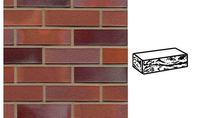 Кирпич клинкерный Muhr 14 Rotblau-bunt готик, 240х115х71 мм