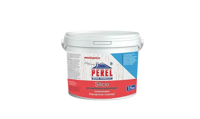 Силиконовая декоративная штукатурка Perel Silicio Короед 2,0 мм, база С, 18 кг