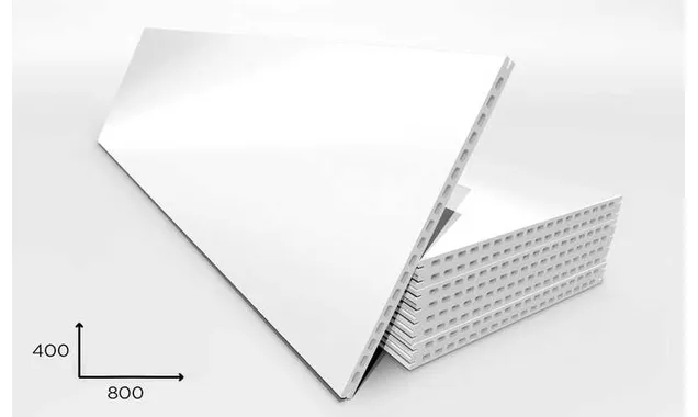 Керамогранитная плита FAVEKER GA20 для НФС, Blanco Brillo, 800*400*20 мм