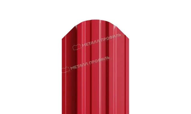 Штакетник Металл Профиль TRAPEZE-O 0,45 Полиэстер RAL3003 Красный рубин