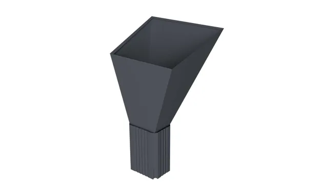 Воронка водосборная прямоугольная Vortex Lite Matt RAL 7024 мокрый асфальт