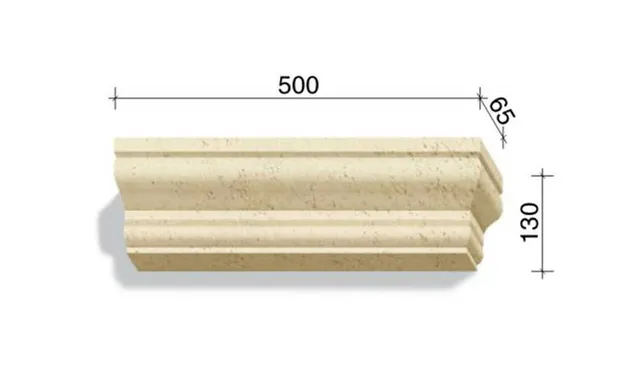 Угловой элемент для наличников и карнизов White Hills Тиволи 726-22, 500*65*130