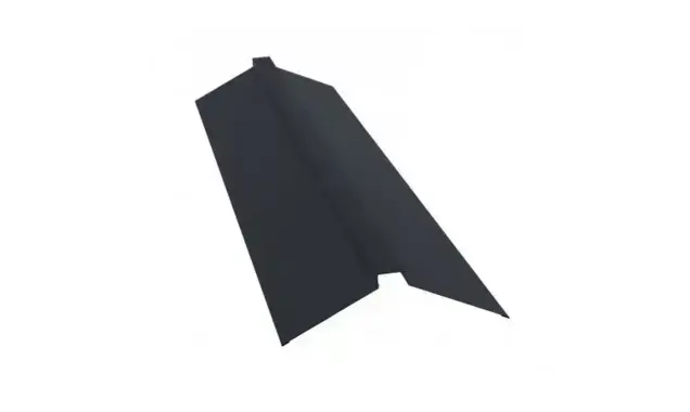 Планка конька плоского 115х30х115 0,45 Drap RAL 7016 антрацитово-серый