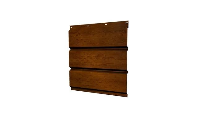 Софит металлический полная перфорация 0,45 Print Premium Golden Wood
