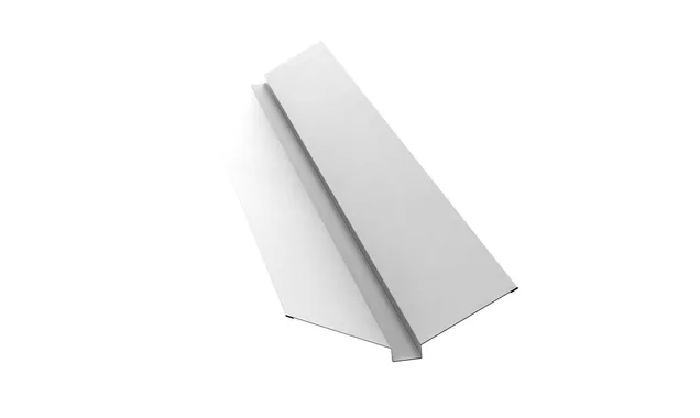 Планка ендовы верхней 115х30х115 0,45 Drap с пленкой RAL 9003 сигнальный белый