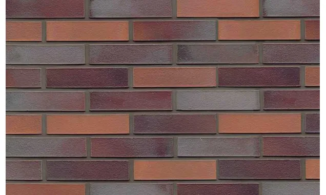 Кирпич клинкерный Muhr 12 Blaurot-bunt гладкий, 290х90х71 мм