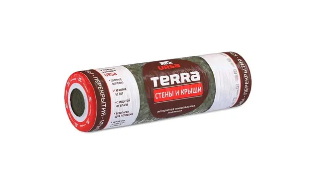 Утеплитель Ursa Terra стены и крыши 100х1220х6000