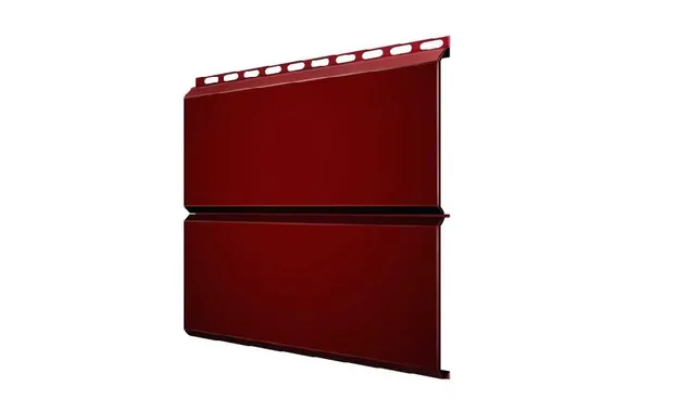 Металлический сайдинг Grand Line ЭкоБрус 0.5 мм Satin с пленкой RAL 3005 красное вино | 345