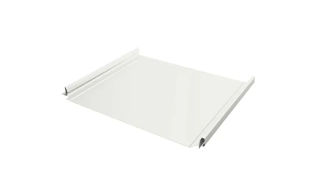 Фальцевая кровля Кликфальц Pro Gofr Grand Line 0,45 Drap RAL 9003 Сигнальный Белый