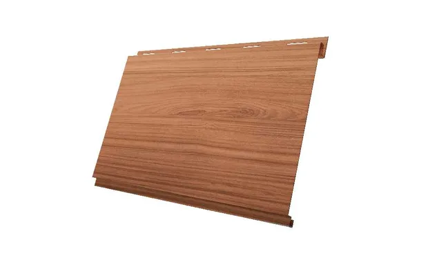 Металлический сайдинг Grand Line Вертикаль 0.45 мм classic Print Elite с пленкой Honey Wood