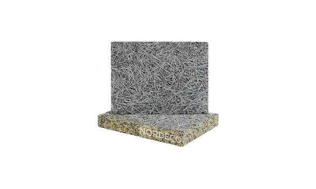 Фибролитовая плита Nordeco ФП 570-25С 1200х600х25 повышенной плотности на сером цементе